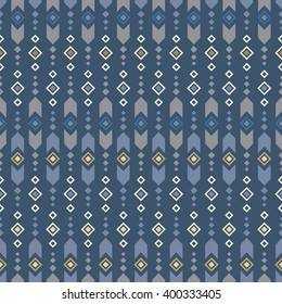 Seamless pattern with mexican aztec motives. Aztec stylized vector wallpaper. Tribal aztec print. Aztec design. 