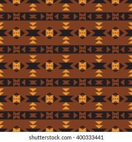 Seamless pattern with mexican aztec motives. Aztec stylized vector wallpaper. Tribal aztec print. Aztec design. 