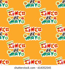 Seamless pattern. Mexican holiday Cinco de Mayo. Hand drawn package design. Vector illustration.