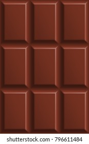 Seamless pattern of milk chocolate squares. Vector illustration.
