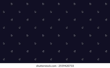 Seamless pattern with mini anchor in light and gray on dark blue background. Vector illustration, for masculine shirt lady dress cloth textile cover decoration wallpaper 