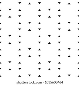 Seamless pattern with mini triangles. Arrowheads background. Image with repeated geometrical figures. Arrow heads motif. Grid wallpaper. Ethnic illustration. Digital paper, textile print, web. Vector.