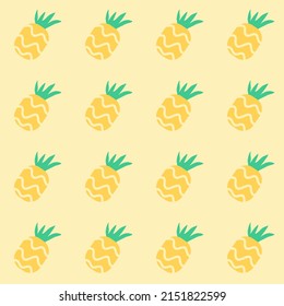 Seamless pattern with minimal pineapple.vector design.