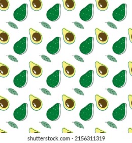 Seamless pattern with minimal shapes avocado for fabric.background of avocado cute texture.