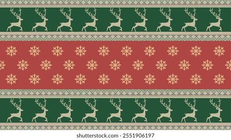 Seamless pattern of minimalist festive holiday pattern