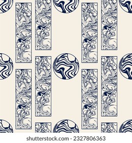 Seamless pattern minimalist hand painting, flowing paint, print for wall decoration, postcard or brochure design. Fashion vector illustration, flat design, cartoon. All elements are isolated.