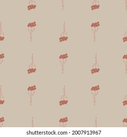 Nahtlose Muster im minimalistischen Stil mit doodle-schmalen Ornamenten. hellrosa Hintergrund. Botanischer Hintergrund. Grafisches Design für die Verpackung von Papier und Texturen aus Stoff. Vektorgrafik.
