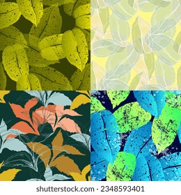 Seamless pattern of mint leaves. Hand drawing. Good for textile printing and adult coloring books.