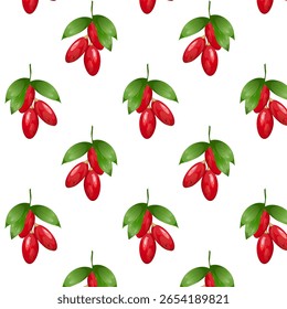 Seamless pattern miracle fruit. Can be used in health and wellness blogs, superfood packaging, botanical posters, dietary supplement labels, herbal product branding, educational materials.
