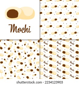 Seamless pattern with Mochi, for decoration
