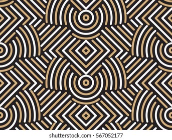 Seamless Pattern - modern abstract vector design - repeating geometric elements
