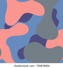 Ð¡olor seamless pattern modern bold camouflage cover. Colorful bubble shapes  vector composition with ornament. Trendy minimal design