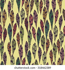Seamless pattern of modern design colorful tiny leaf silhouette for web, wrap, wallpaper, flyer, banner Vector illustration eps 10