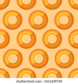 Seamless pattern. Modern flat icons vector collection with shadow effect. Isolated on colored background. Summer texture. Inflatable circle