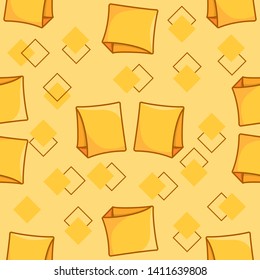 Seamless pattern. Modern flat icons vector collection with shadow effect. Isolated on colored background. Summer texture. Inflatable armbands