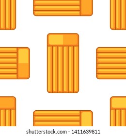 Seamless pattern. Modern flat icons vector collection with shadow effect. Isolated on colored background. Summer texture. Inflatable mattress