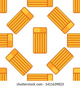 Seamless pattern. Modern flat icons vector collection with shadow effect. Isolated on colored background. Summer texture. Inflatable mattress