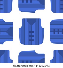 Seamless pattern. Modern flat icons vector collection with shadow effect. Isolated on colored background. Summer texture. Inflatable circle