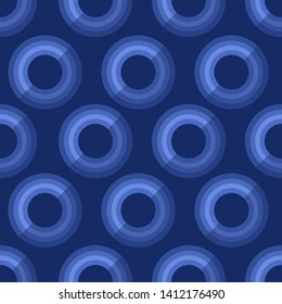 Seamless pattern. Modern flat icons vector collection with shadow effect. Isolated on colored background. Summer texture. Inflatable circle