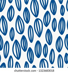 Seamless pattern with modern floral and abstract elements in fresh pastel colors. Abstract brushstroke background, colorful pattern. 