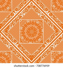 seamless pattern. Modern floral ornament. vector illustration. For the interior design, wallpaper, decoration print, fill pages