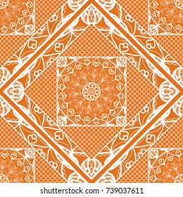 seamless pattern. Modern floral ornament. vector illustration. For the interior design, wallpaper, decoration print, fill pages