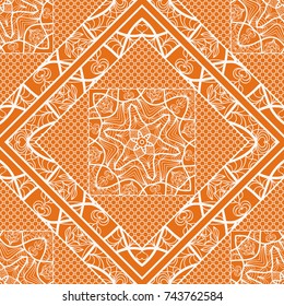 seamless pattern. Modern floral ornament. vector illustration. For the interior design, wallpaper, decoration print, fill pages