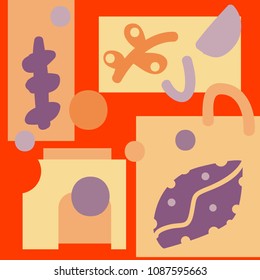 Seamless pattern with modern geometric colorful decoration. Decoration Element for Birthday or Greeting Design. Vector Illustration.