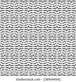 Seamless pattern. Modern geometrical texture. Regularly repeating original cut rhombuses, triangles. Abstract textured background. Vector element of graphical design