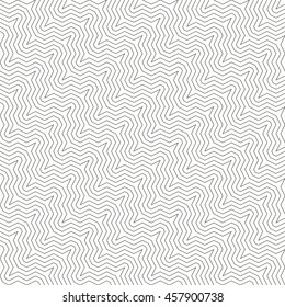 Seamless pattern. Modern geometrical texture. Regularly repeating stylish outline ornament with diagonal broken zigzags. Vector element of graphical design