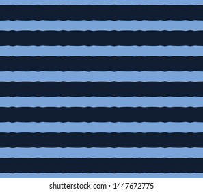 Seamless pattern. Modern indigo blue geometric hand drawn brushstroke stripe. Repeating abstract background. Masculine monochrome geo. Trendy shirting design textile. All over print dyed vector swatch