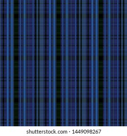 Seamless pattern. Modern indigo blue geometric hand drawn brushstroke check stripe. Abstract background. Masculine monochrome geo. Trendy shirting design textile. All over print dyed vector swatch