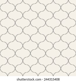 Seamless pattern. Modern monochrome symmetrical ornament. Geometric stylish background. Vector repeating texture