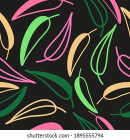 A seamless pattern with modern monstera leaves for textile, wrapping paper, wallpaper. Vector, EPS10