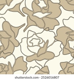 Seamless pattern. Modern repeating texture. Fancy print with stylized flowers