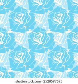 Seamless pattern. Modern repeating texture. Fancy print with stylized flowers