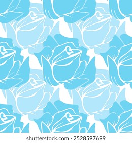 Seamless pattern. Modern repeating texture. Fancy print with stylized flowers