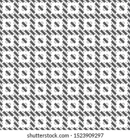 Seamless pattern. Modern simple geometrical texture. Regularly repeating tile shapes with rhombuses, strips, crosses. Vector element of graphical design