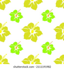 Patrón inmaculado de estilo moderno, flores verdes sobre un fondo blanco. Diseño moderno para papel, cubierta, tela, decoración interior y otros usuarios.