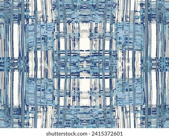 Seamless pattern. Modern stylish abstract texture. Geometric brush effect design. pattern various donkey bagasse paper textures on blue background.