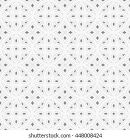 Seamless pattern. Modern stylish geometric texture with regularly repeating small dots, dotted circles, rhombuses Vector element of graphic design