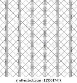 Seamless pattern. Modern stylish geometrical texture. Abstract textured background. Regularly repeating linear diamonds, rhombuses. Vertical shapes. Thin line. Vector element of graphical design