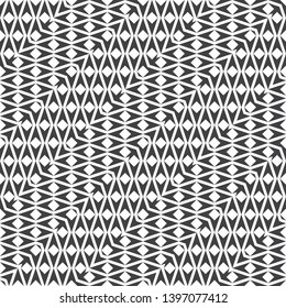 Seamless pattern. Modern stylish geometrical texture. Regularly repeating zigzag shapes with squares, triangles. Vector element of graphical design
