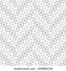 Patrón sin foco. Textura geométrica moderna y elegante. Repitiendo regularmente formas de zigzag con hexágonos lineales, polígonos, triángulos. Ligera. Elemento vector del diseño gráfico