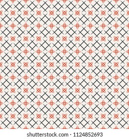 Seamless pattern. Modern stylish texture with regularly repetition stars, linear grids. Trendy geometric abstract background. Vector element of graphical design