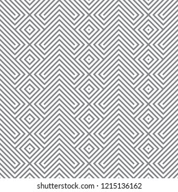 Seamless pattern. Modern stylish texture. Regularly repeating geometrical ornament with rhombuses, diamonds, corner shapes. Vector element of graphical design