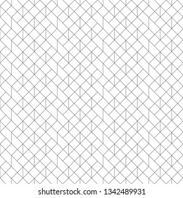Seamless pattern. Modern stylish texture. Regularly repeating geometrical ornament with linear hexagons, rhombuses, diamonds, triangles. Thin line. Vector element of graphical design