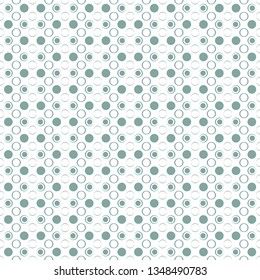 Seamless pattern. Modern stylish texture. Infinitely repeating geometrical texture with dots, outline circles with the decreasing contour thickness. Polka dot. Vector element of graphical design 