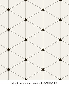 Seamless pattern. Modern stylish texture. Repeating abstract background with smooth triangles. Stylish black grid