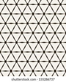 Seamless pattern. Modern stylish texture. Repeating abstract background with smooth triangles. Stylish black grid